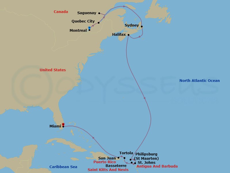 Epic Atlantic Escapade Route Map