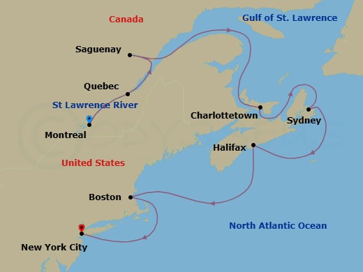 Montreal To New York Route Map