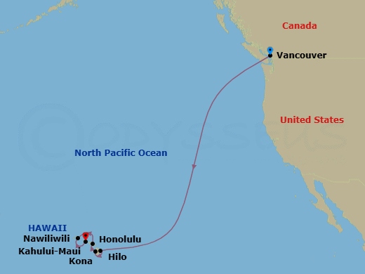Vancouver To Honolulu Route Map