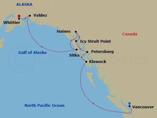 Itinerary schematic diagram