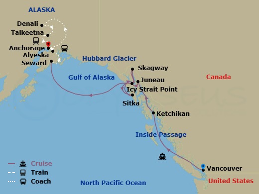 13N Mountain Panorama & Alyeska Ct 5A Route Map