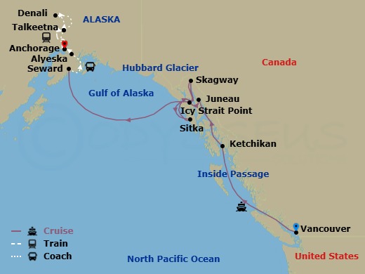 11N Alaska Wildlife Explorer Ct 1A Route Map
