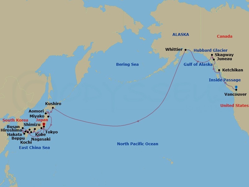 Asia Unveiled Route Map