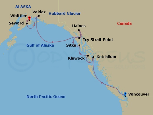 Banff, Lake Louise & Whistler Cruisetour: Journey Through The Rockies Route Map