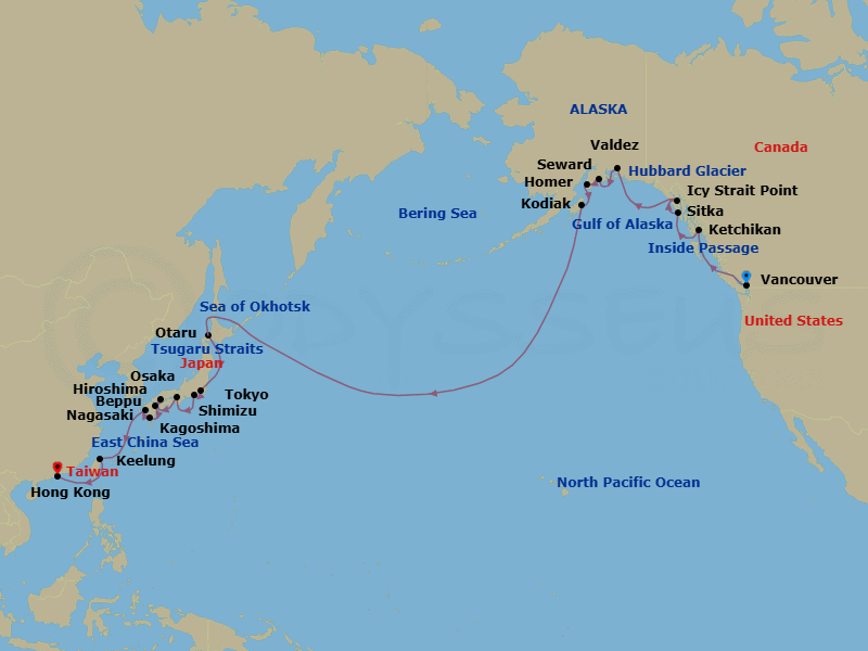 Far East & Alaska Route Map