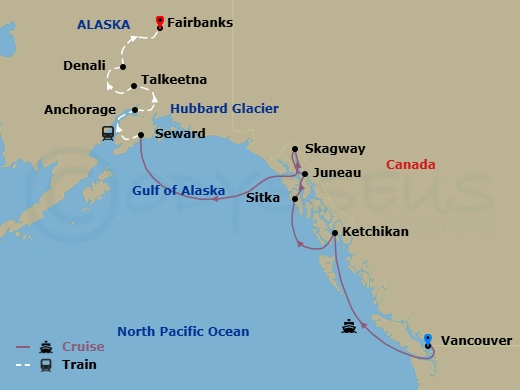 13N Ak Wlderness & Chena River Ult Ct 8A Route Map