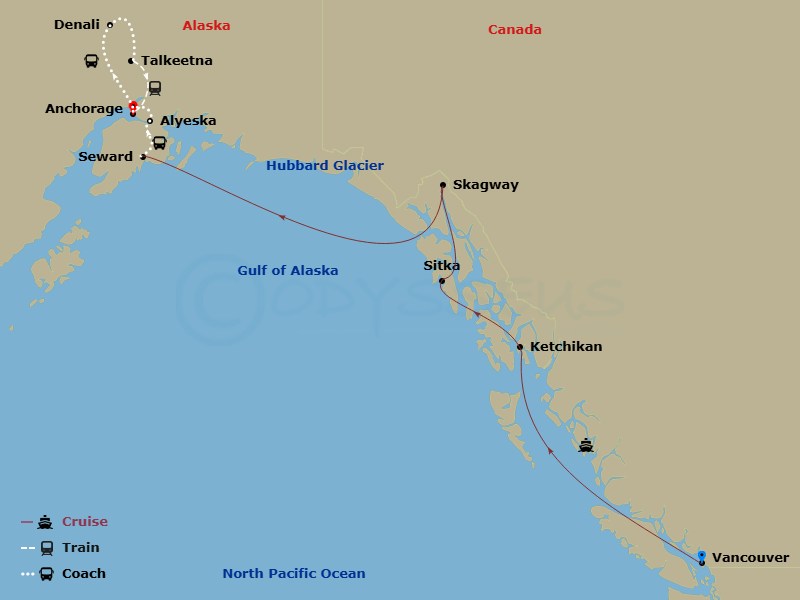 12N Mountain Panorama & Alyeska Ct 5A Route Map