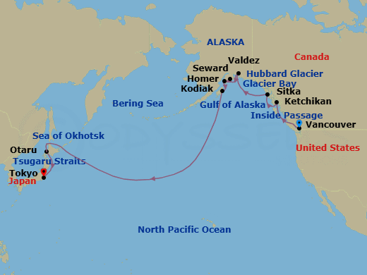 North Pacific Passage Route Map