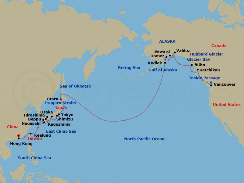 Far East & Alaska Route Map