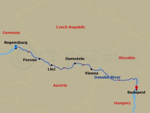 Delightful Danube (2026) Route Map